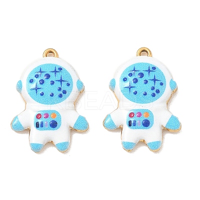 304 Stainless Steel Enamel Pendants STAS-Q119-05G-05-1