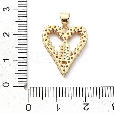 Rack Plating Brass with Cubic Zirconia Pendants KK-Q017-06B-G-1