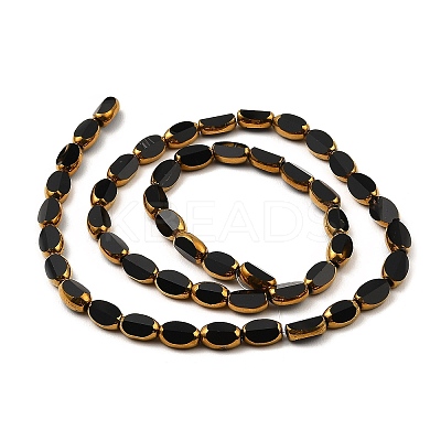 Faceted Transparent Electroplate Glass Beads Strands EGLA-P051-05A-A-1
