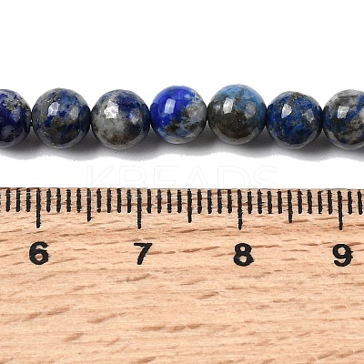 Natural Lapis Lazuli Beads Strands G-G344-A09-6mm-1
