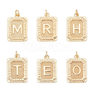6Pcs 6 Style Brass Pendants KK-AR0003-66-1