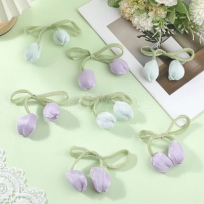 12Pcs 2 Colors Cloth Double-head Tulip Ornament Accessories FIND-CY0001-39-1