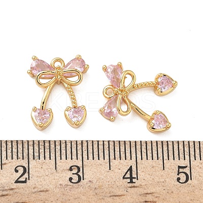 Brass Micro Pave Cubic Zirconia Charms KK-Z136-75G-1