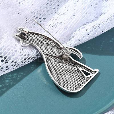 Persian Cat Alloy Brooches JEWB-Q004-03AS-1