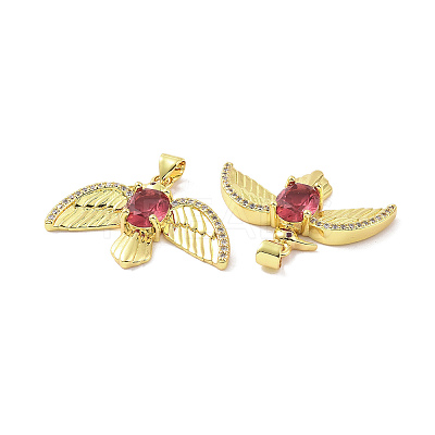 Brass Micro Pave Cubic Zirconia Pendants ZIRC-P106-49G-01-1
