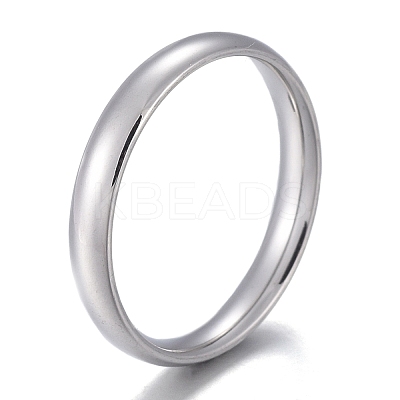 Non-Tarnish 304 Stainless Steel Flat Plain Band Rings STAS-I160-D-P-1