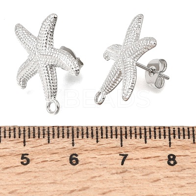 304 Stainless Steel Stud Earring Findings STAS-D391-03B-P-1