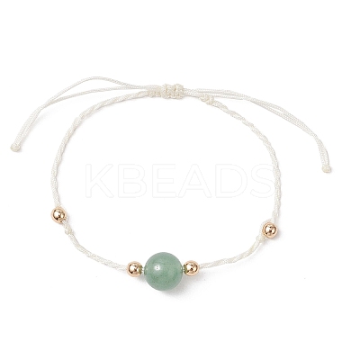 Natural Green Aventurine Bead Braided Bead Bracelets BJEW-JB11977-1