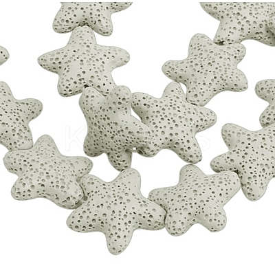 Natural Lava Rock Beads Strands X-G915-1-1