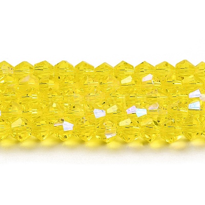 Transparent Electroplate Glass Beads Strands GLAA-F029-2mm-D21-1