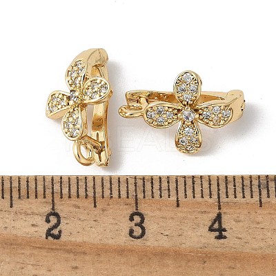 Brass Micro Pave Cubic Zirconia Pendants Bails KK-D324-40G-1
