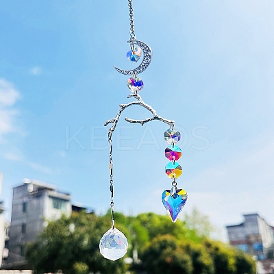 Alloy Moon & Branches Hanging Ornaments PW-WG23D97-01-1