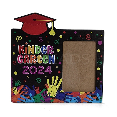 Graduate Theme Wooden Photo Frame AJEW-D069-01C-1