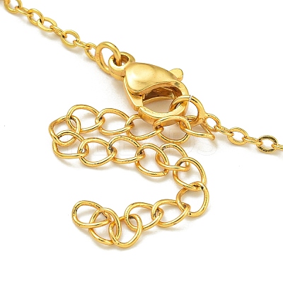 Ion Plating(IP) 304 Stainless Steel Cable Chain Necklaces NJEW-H040-01G-1