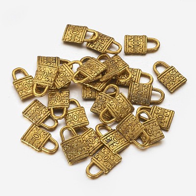 Tibetan Style Alloy Padlock Charms GLF0090Y-1