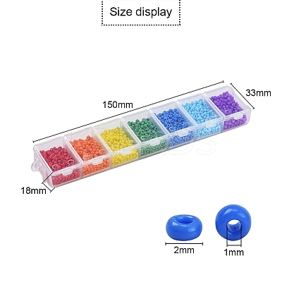 3500Pcs 7 Style 12/0 Glass Round Seed Beads SEED-YW0001-36-1