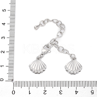 Cross Brass Micro Pave Cubic Zirconia Chain Extender KK-Z084-05P-1