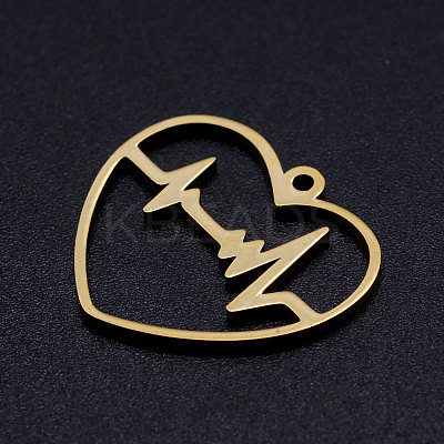 201 Stainless Steel Filigree Pendants STAS-Q201-JN326-2-1