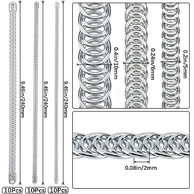 30Pcs 3 Styles Carbon Steel Spiral Corset Boning Stay FIND-GF0005-98-1