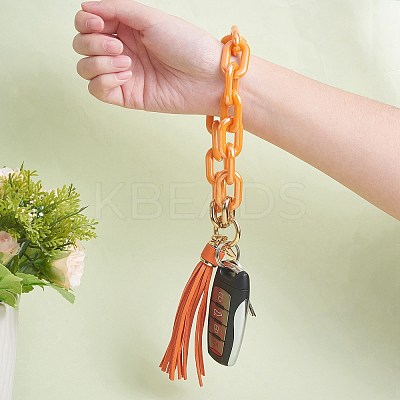Chain Link Wristlet Keychain HJEW-SW00013-04-1