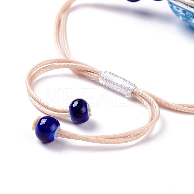 Handmade Dry Pressed Flower Link Bracelet for Girl Women BJEW-C004-01F-1