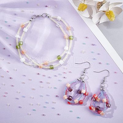 120g 5 Style 12/0 Imitation Jade Glass Seed Beads SEED-NB0001-87-1