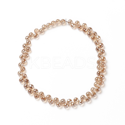 Transparent Glass Beads Strands GLAA-G096-01G-1