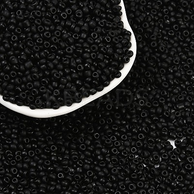 Frosted Opaque 8/0 Glass Seed Beads X-SEED-R029-3mm-A07-1