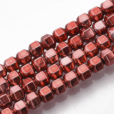 Electroplated Non-magnetic Synthetic Hematite Beads Strands G-S365-003B-1