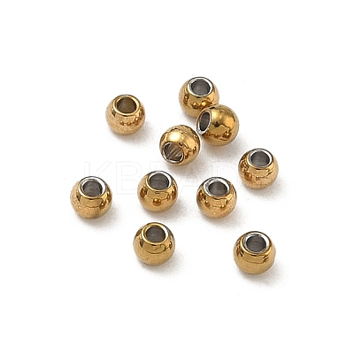 304 Stainless Steel Beads STAS-P448-02B-G-1