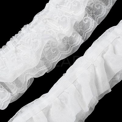 3-Layer Pleated Chiffon Flower Lace Trim OCOR-XCP0002-11A-1