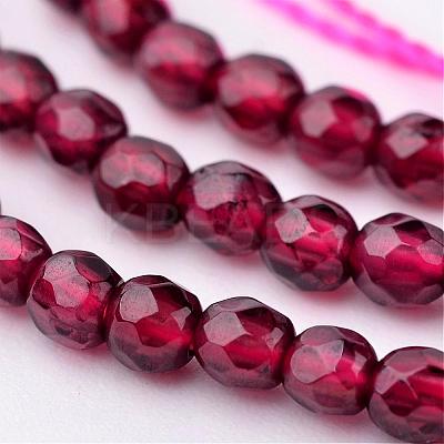 Natural Garnet Bead Strands G-K145-F-3mm-A-1