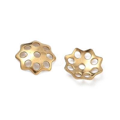 304 Stainless Steel Bead Caps STAS-P448-09M-G-1