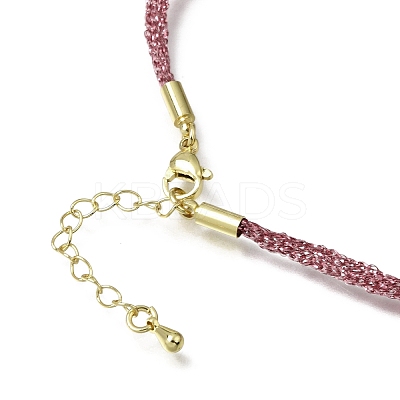 3.5MM Polyester Metallic Cord Braided Cord Necklace Making FB-CBAA152-01G-1