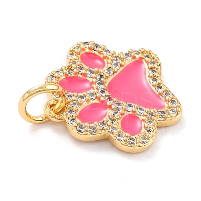 Real 18K Gold Plated Brass Micro Pave Cubic Zirconia Charms ZIRC-L100-085G-07-1