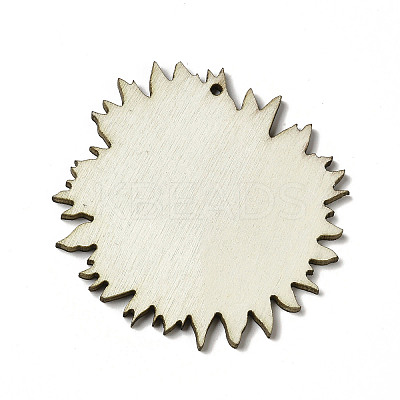 American Flag Theme Single Face Printed Aspen Wood Big Pendants WOOD-G014-15-1