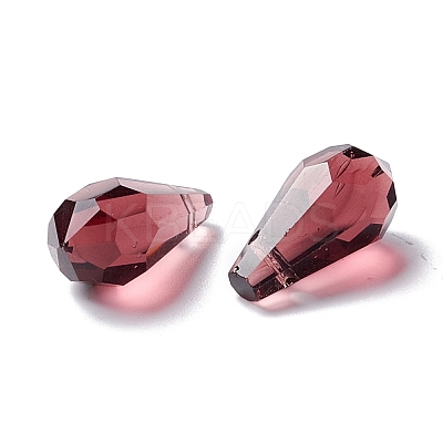 Faceted Transparent A5 Glass Pendants GLAA-D003-03-1