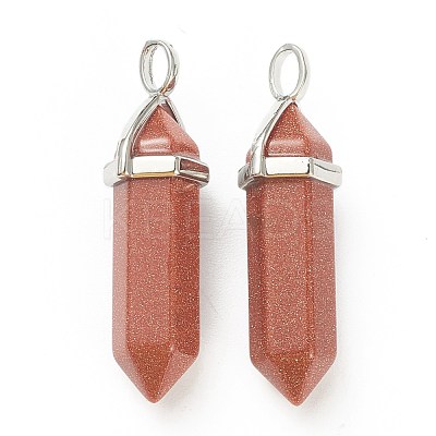 Synthetic Goldstone Pointed Pendants G-M378-01P-A33-1