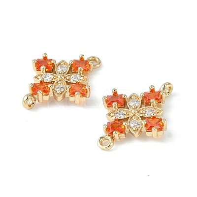 Brass Pave Cubic Zirconia Connector Charms X-KK-G462-45KCG-03-1