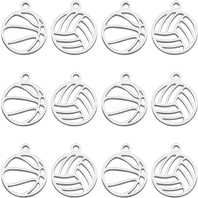 30Pcs 2 Styles 304 Stainless Steel Charms STAS-BBC0006-10-1