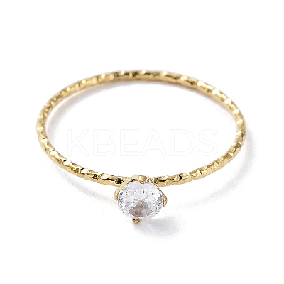 Ion Plating(IP) 304 Stainless Steel Textured Finger Ring RJEW-G298-09G-1