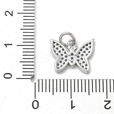 Rack Plating Brass Micro Pave Cubic Zirconia Pendants X-KK-K392-42P-1