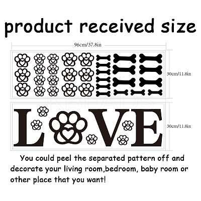 Translucent PVC Self Adhesive Wall Stickers STIC-WH0015-331-1