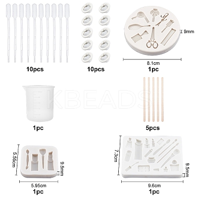 DIY Makeup Tools Silicone Molds Kits DIY-GF0002-34-1