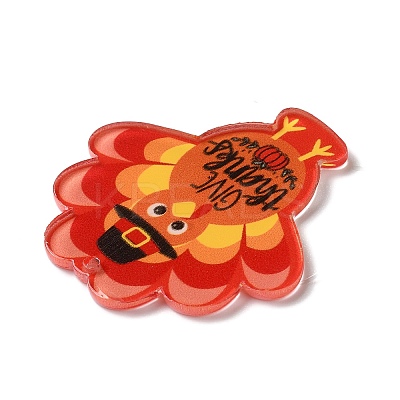 Thanksgiving Day Translucent Resin Pendants RESI-K019-10B-1
