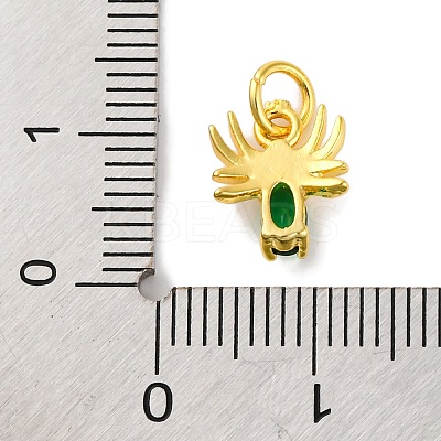 Rack Plating Brass Micro Pave Cubic Zirconia Charms KK-F881-02G-06-1