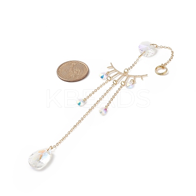 AB Color Glass Teardrop Window Hanging Suncatchers HJEW-JM00921-1