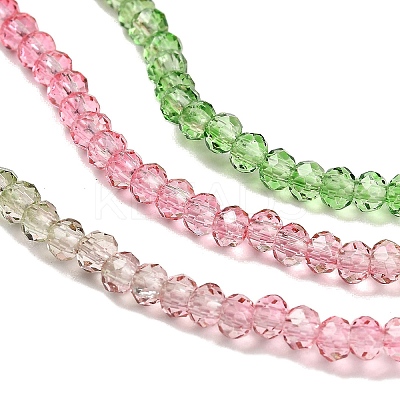 Transparent Painted Glass Beads Strands X1-DGLA-A034-T1mm-A18-1