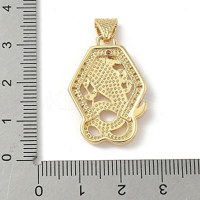 Brass Micro Pave Cubic Zirconia Pendants KK-Z115-10G-1
