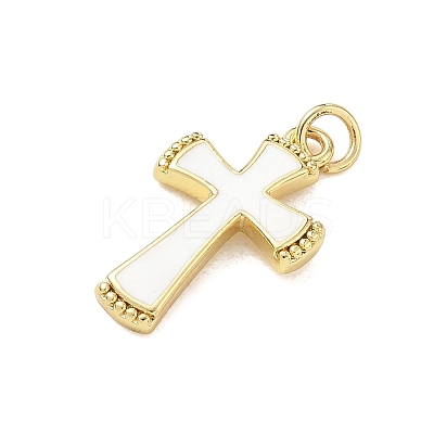 Brass Enamel Pendants KK-CBA3F25-11G-1